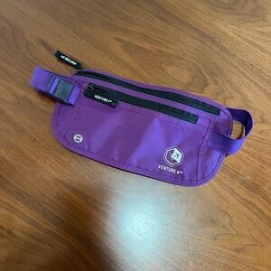 Venture 4TH Fanny Pack RFID Cross Shoulder Pack Strap and Zippered Bag purple